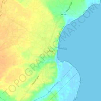 Boughraraの地形図、標高、地勢
