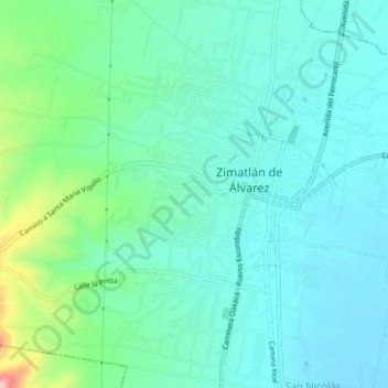 Colonia el Pajaritoの地形図、標高、地勢