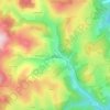 Les Moulinsの地形図、標高、地勢