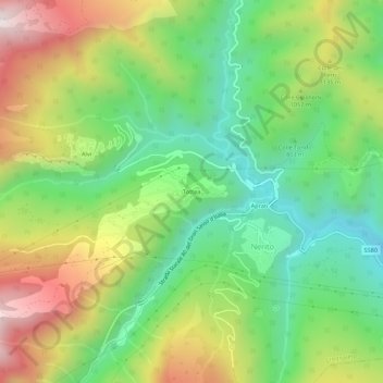 Totteaの地形図、標高、地勢