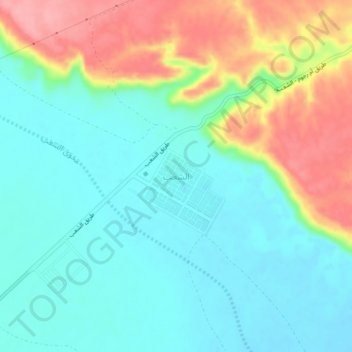 Ash Shi`bの地形図、標高、地勢