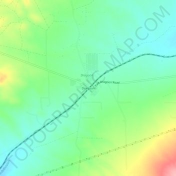 Dragoonの地形図、標高、地勢