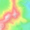 Pâturageの地形図、標高、地勢