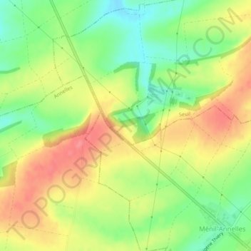 Mont Pinsonの地形図、標高、地勢