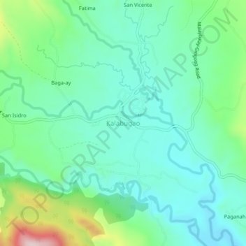 Kalabugaoの地形図、標高、地勢