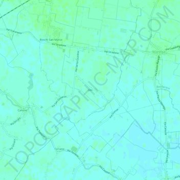 Oniの地形図、標高、地勢