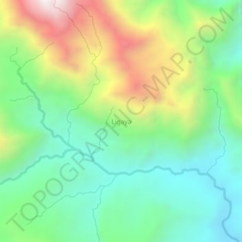 Ligayaの地形図、標高、地勢