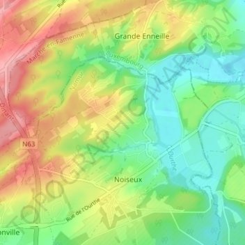 Cité Larmontの地形図、標高、地勢