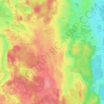 Sulzschneidの地形図、標高、地勢