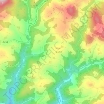 Unter-Pabneukirchenの地形図、標高、地勢