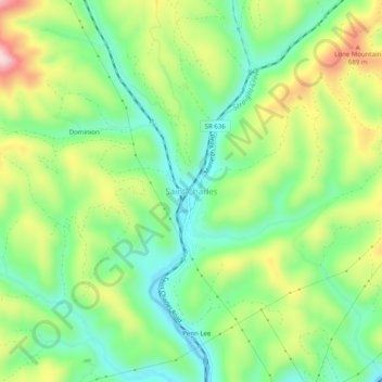 Saint Charlesの地形図、標高、地勢