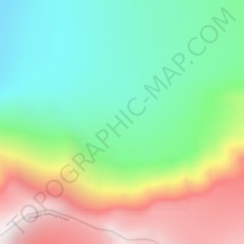 Chugach Mountainsの地形図、標高、地勢