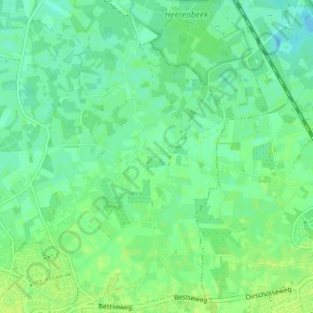 Snepseindの地形図、標高、地勢