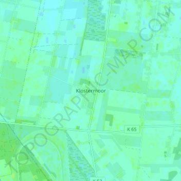 Klostermoorの地形図、標高、地勢