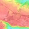 Les Trois Maresの地形図、標高、地勢