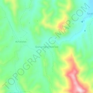 Quirusilla (disperso)の地形図、標高、地勢