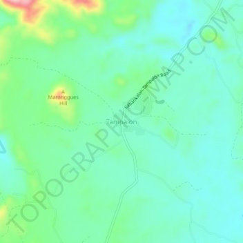 Tampalonの地形図、標高、地勢