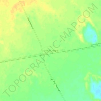 Nahuel Mapáの地形図、標高、地勢