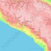 Departamento de Arequipaの地形図、標高、地勢