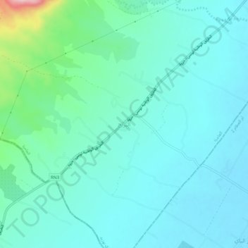 El Brijの地形図、標高、地勢