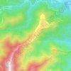 Pinelluの地形図、標高、地勢