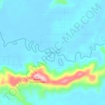 Bambalagaの地形図、標高、地勢