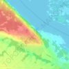 Braesideの地形図、標高、地勢