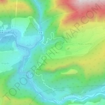 Kveda Sairmeの地形図、標高、地勢