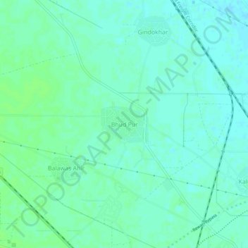 Bhud Purの地形図、標高、地勢