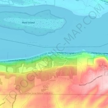 Taylorの地形図、標高、地勢