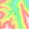 扎格の地形図、標高、地勢