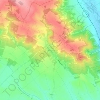 Ruppersthalの地形図、標高、地勢