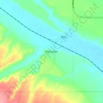 Herschelの地形図、標高、地勢