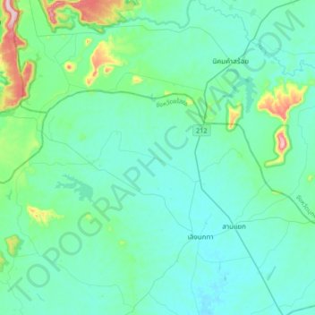 Kut Chiang Miの地形図、標高、地勢