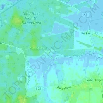 Neuheideの地形図、標高、地勢