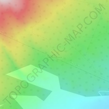 Sierra Doroteaの地形図、標高、地勢
