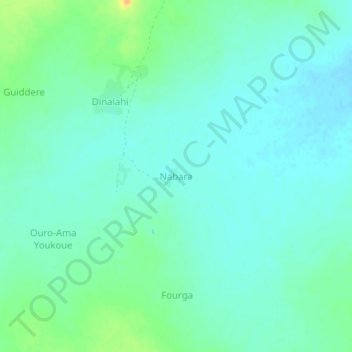 Nabaraの地形図、標高、地勢