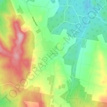 Stanleyの地形図、標高、地勢