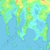 Le Lanoの地形図、標高、地勢