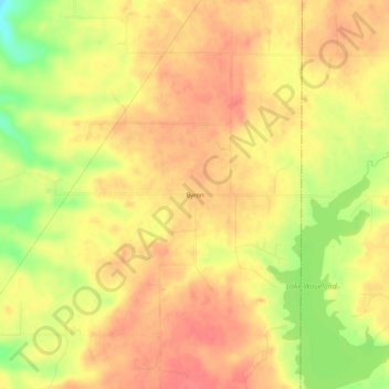 Byronの地形図、標高、地勢