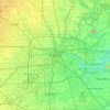 Houstonの地形図、標高、地勢