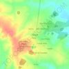 Poconéの地形図、標高、地勢