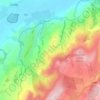 Meadowtownの地形図、標高、地勢