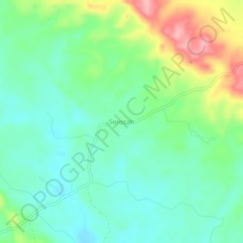 Serosahの地形図、標高、地勢