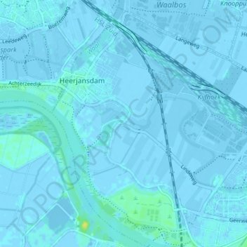 Kleine-Lindtの地形図、標高、地勢