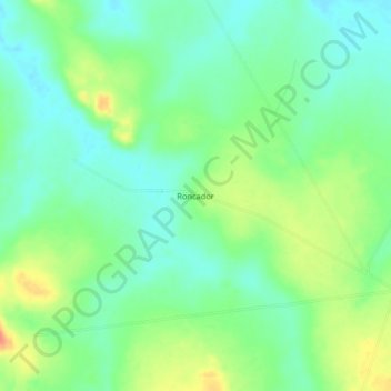 Roncadorの地形図、標高、地勢