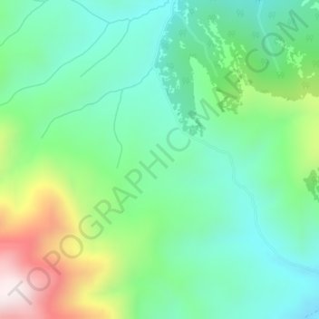 ロッキー山脈の地形図、標高、地勢