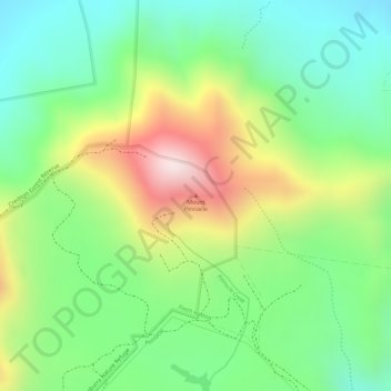 Mount Pinnacleの地形図、標高、地勢