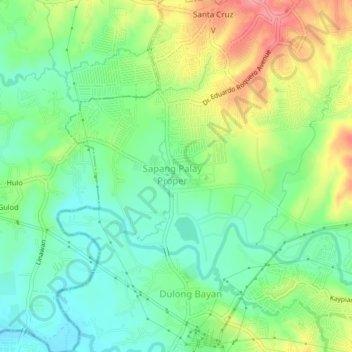 Sapang Palay Properの地形図、標高、地勢