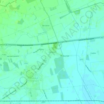 Alvisopoliの地形図、標高、地勢